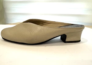 Ros Hommerson 6 WW Damenschuhe elfenbeinfarben niedriger Absatz Pantoletten Leder Slipper weit - Bild 1 von 6