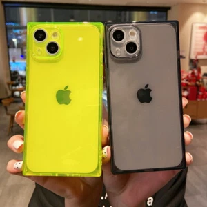 For iPhone 16 Pro Max 13 14 15 Pro Max 12 11 Candy Color Clear Soft Case Cover - Picture 1 of 20
