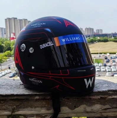 2023 ALEXANDER ALBON F1 FORMULA 1 HELMET HELM HAND-PAINT 1:1 WITH HANS - Image 1 of 4