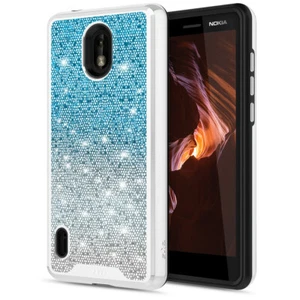 Bling Diamante Glittering Hybrid Case Dual Layer Cover for Nokia 3.1 C - Picture 1 of 29