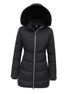 Women's Winter Windproof Warm Down Coats Waterproof Thicken Medium Black - Picture 1 of 8