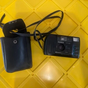 VINTAGE Konica MT-100 Black Auto Focus 35mm Film Camera UNTESTED With Case - Picture 1 of 7
