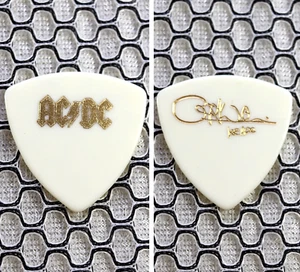 AC/DC - Cliff Williams 1991 Razor's Edge Tour Guitarra Pick ~ Lámina Blanca/Dorada - Imagen 1 de 1