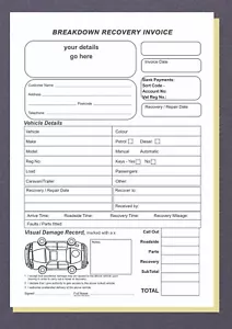 One A4 Invoice Recovery Breakdown Book - 50 sets Duplicate NCR - Picture 1 of 3