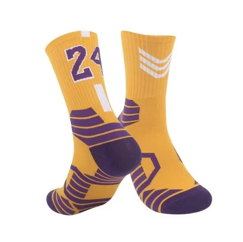 KOBE Bryant Los Angeles LAKERS #24 Mens Basketball Socks - Size L (Fits 6-10) Cover