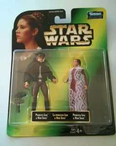 Figuras Star Wars Kenner Princesa Leia y Han Solo con Tarjetas Ropa Nueva - Imagen 1 de 4