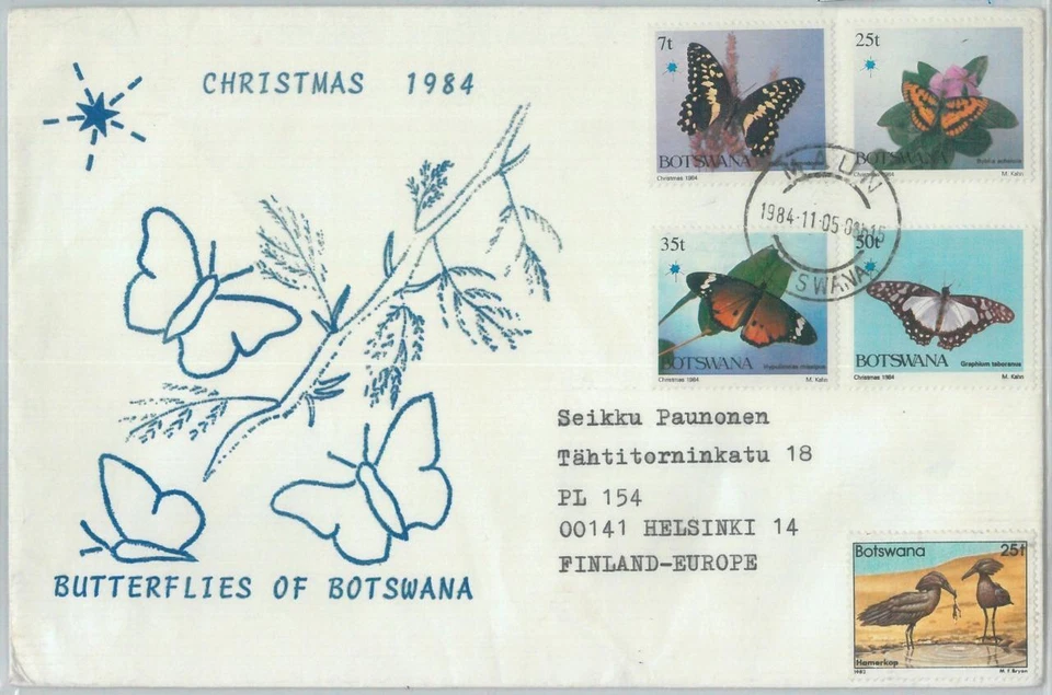 82685 - BOTSUANA - CUBIERTA FDC 1989 - MARIPOSAS Foto 1 de 1