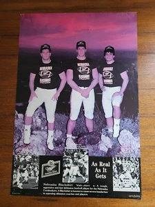 NEBRASKA FOOTBALL VINTAGE POSTER BLACKSHIRTS CORNHUSKERS - Picture 1 of 9