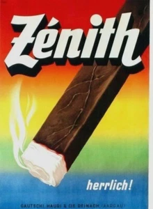 Poster originale d'epoca ZENITH FINE SIGARI SVIZZERI 1934 - Foto 1 di 1