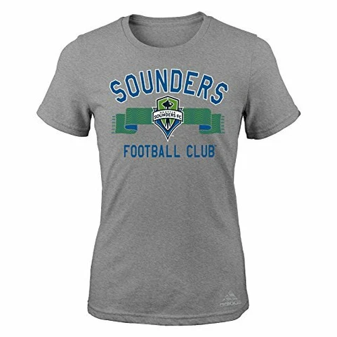MLS Seattle Sounders FC "Middle Logo Scarf" Girls 7-16 Short Sleeve Tee, Medi Cover