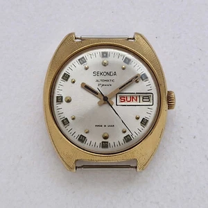 SEKONDA 27 jew Vintage Soviet mechanical Automatic mens watch 2MChZ USSR - Picture 1 of 13