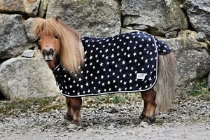 Abschwitzdecke Sterne Glori Nicki Fleece 65 70 75 80 85 90 95 100 Mini Shetty - Bild 1 von 6