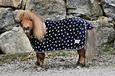 Abschwitzdecke Sterne  Glori Nicki Fleece 65 70 75 80 85 90 95 100 Mini Shetty - Bild 1 von 4