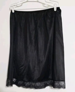Vtg Briar Creek Black Slip 26/28 Waist 39/41 Nylon Tricot Antron III Non Cling - Picture 1 of 24