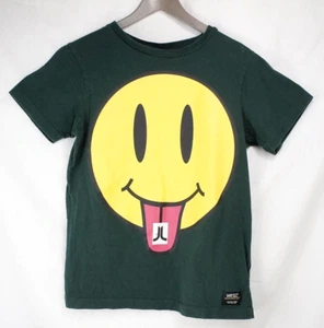 WESC Max Smile Icon T shirt Green Men's Small Women's Med Green Smiley Crewneck - Picture 1 of 5