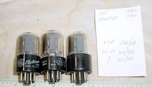 3 GE 12SN7GT Tubes Tested At NOS - Picture 1 of 5