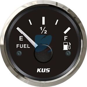 KUS Fuel Level Gauge Boat/Marine Fuel Level Indicator 12/24V 52mm 240-33 ohms