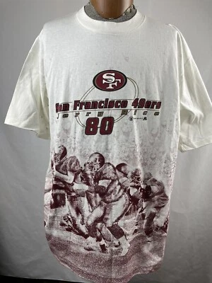 Camiseta Para Hombre De Colección San Francisco 49ers Jerry Rice AOP Deadstock Talla XL Rara Foto 1 de 4
