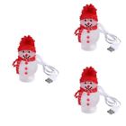  3 Count Night Lamp LED Snowman Metallic Silhouette Light Dining Table
