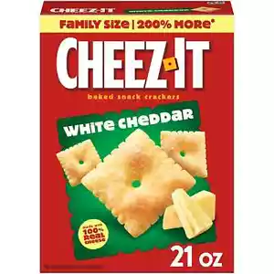 Cheez-It White Cheddar Cheese Crackers, Baked Snack Crackers, 21 Oz - Picture 1 of 13