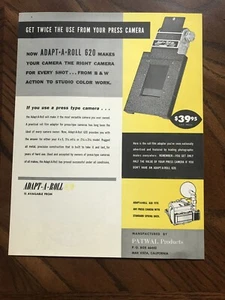 Vintage 60er Jahre Adapt-A-Roll #620 Werbung Kamera Aufsatz Patwal Produkte - Bild 1 von 2