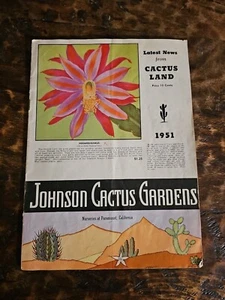 Johnson Cactus Gardens Catalog 1951 Vintage - Picture 1 of 8