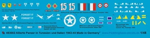 Peddinghaus-Decals 1/48 3002 Allia Réservoir IN Tunisie Et Italien - Photo 1 sur 1