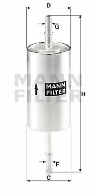 MANN-FILTER WK 512/1 Fuel filter for FORD,FORD AUSTRALIA,JAGUAR - Imagem 1 de 1