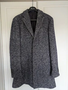 Men's Overcoat By Mango size Medium. Blue/Grey - Picture 1 of 12