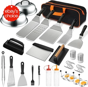 35PCS Griddle Accessories Set Flat Grill Kit Enlarged Spatulas Scraper Tools BBQ - Picture 1 of 12