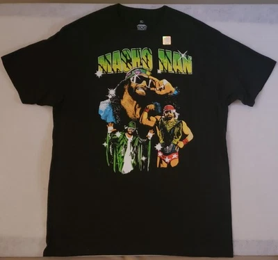 WWE LEGENDS Wrestling Macho Man RANDY SAVAGE Size XL Black T-Shirt New - Image 1 of 4