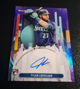 2025 TOPPS FINEST PURPLE ROOKIE REFRACTOR AUTO SP #FA-TL TYLER LOCKLEAR RC /125 - Picture 1 of 2