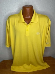 Camisa de golf Under Armour Heat Gear S/S para hombre XL extra grande amarillo poliéster - Imagen 1 de 5