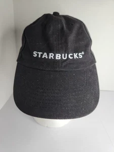 Starbucks Mütze Cap Strap Back schwarz gesticktes Logo Herren Barista Dad Hat Coffee - Bild 1 von 8