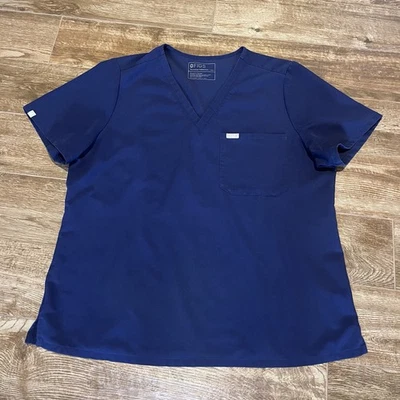 FIGS CATARINA Scrub Top 2XL Navy Blue FW1000 Technical Collection Pocket XXL - Image 1 of 4