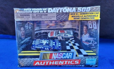 2013 Daytona 500 NASCAR Authentics Memorable Moments Earnhardt Jr Jimmie Johnson - Image 1 of 4