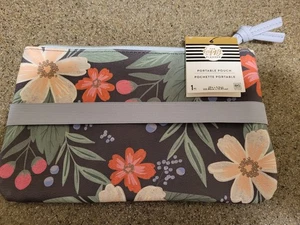 Happy Planner Tasche mit dunklen Blumen und Reißverschluss - Bild 1 von 1