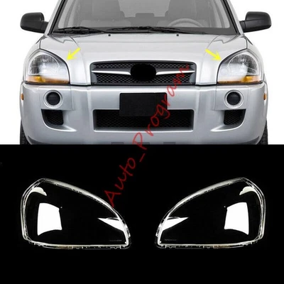 Cubierta de lente de reemplazo de faros laterales + sellador para Hyundai Tucson 2005-2009 Foto 1 de 4