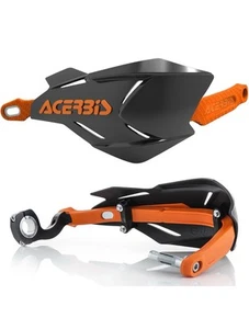 ACERBIS Motorcycle Handguard Dirt Bike X-FACTORY Black Orange 0022397 All Handle - Picture 1 of 10