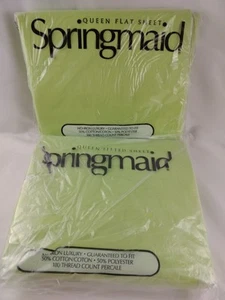 Springmaid Vintage Sheets Queen Flat And Fitted Sheets NOS - Picture 1 of 3