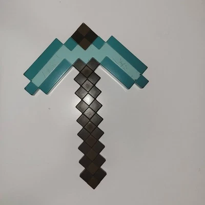 Minecraft Pickaxe 16" L x 12" W Diamond Costume Halloween Steve Creeper - Image 1 of 4