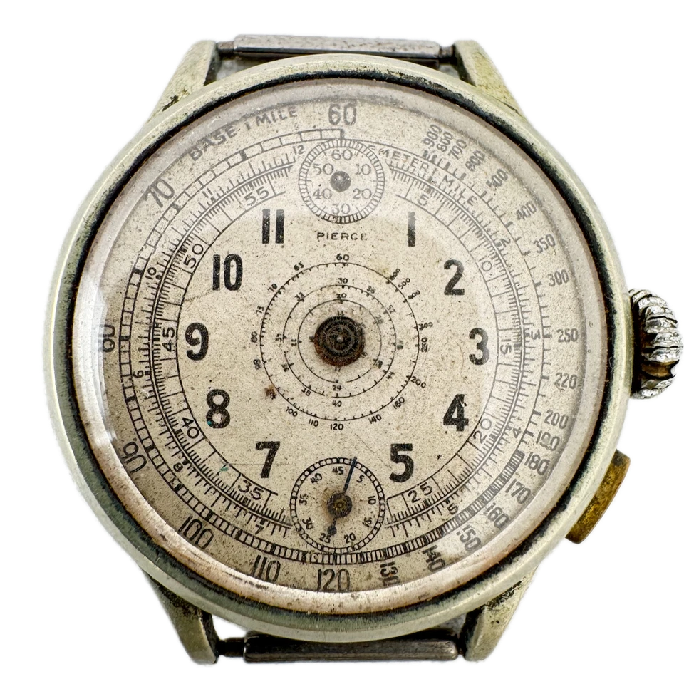 Vintage 34mm Pierce Monopusher Men's Chronograph Wristwatch S Swiss Steel - Image 1 of 3
