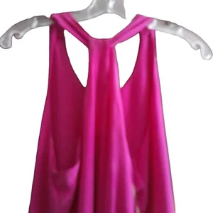 Cynthia Rowley Dress Fuchsia Pink 100% Silk Cross Back Shift Sleeveless Size 4 - Picture 1 of 13