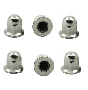 Washer Based M6 Chrome Plated Dome Nut Pack (Pack of 6 Nuts) - Picture 1 of 1