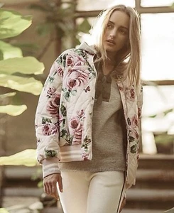 DOLCE & GABBANA Pink Quilted Oversized Floral Rose Bomber Jacket - Picture 1 of 24