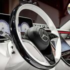 W223 S-Class 2021+ Mercedes-Benz Black Piano Wood White Steering Wheel Rim OEM