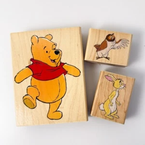 Big Pooh A1181G~Owl A1193D~Rabbit A1192D~3 Pooh Rubber Stamps~Rubber Stampede - Picture 1 of 14