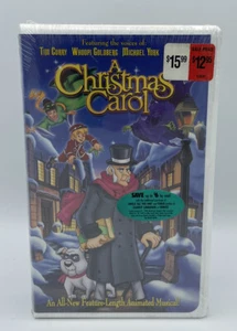 NEW SEALED A Christmas Carol Musical Animated VHS Tape Whoopi Goldberg Clamshell - Imagen 1 de 4