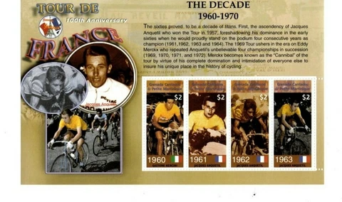 Grenadines 2003  - Tour De France  - Sheet of Four  - MNH Cover