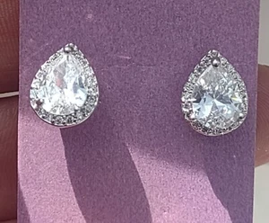 NUEVO Pendientes colgantes de lágrima de cristal - Imagen 1 de 4